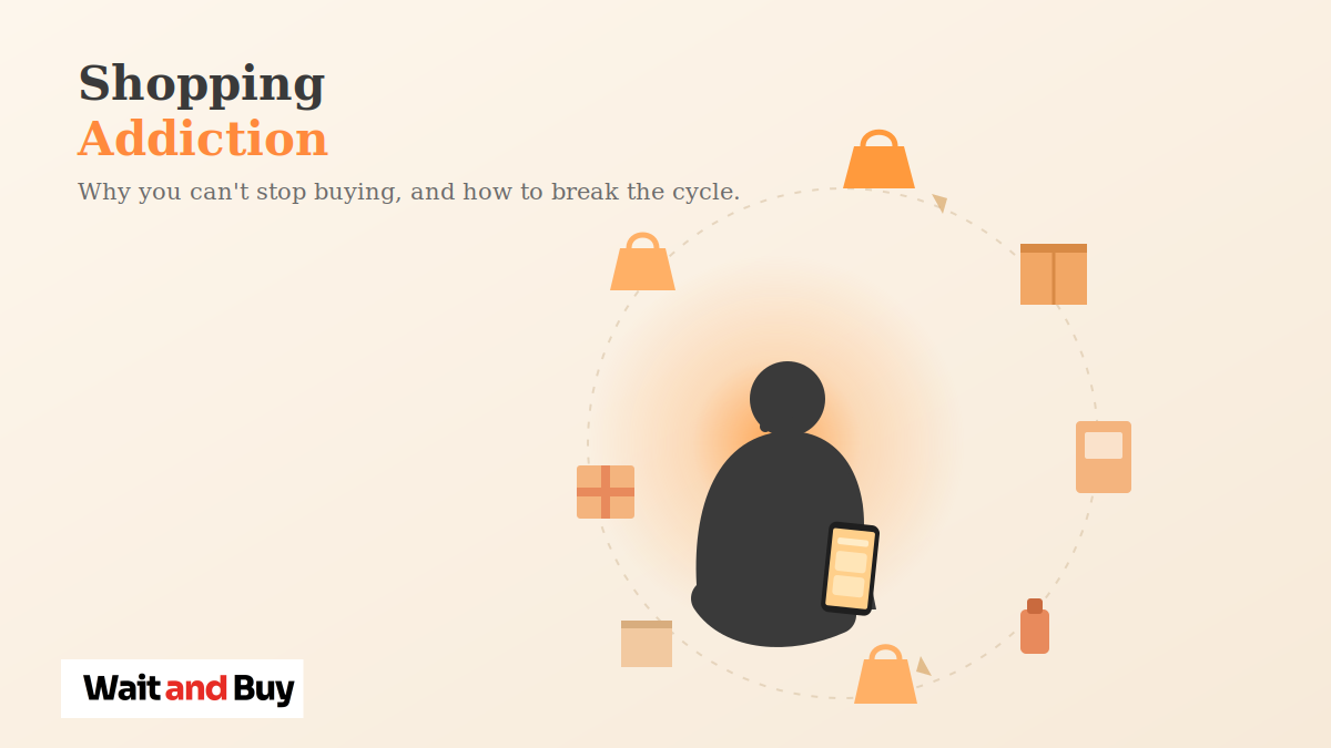 Shopping Addiction: Why You Can't Stop Buying and How to Break the Cycle - Mindful Spending & Impulse Buying Illustration