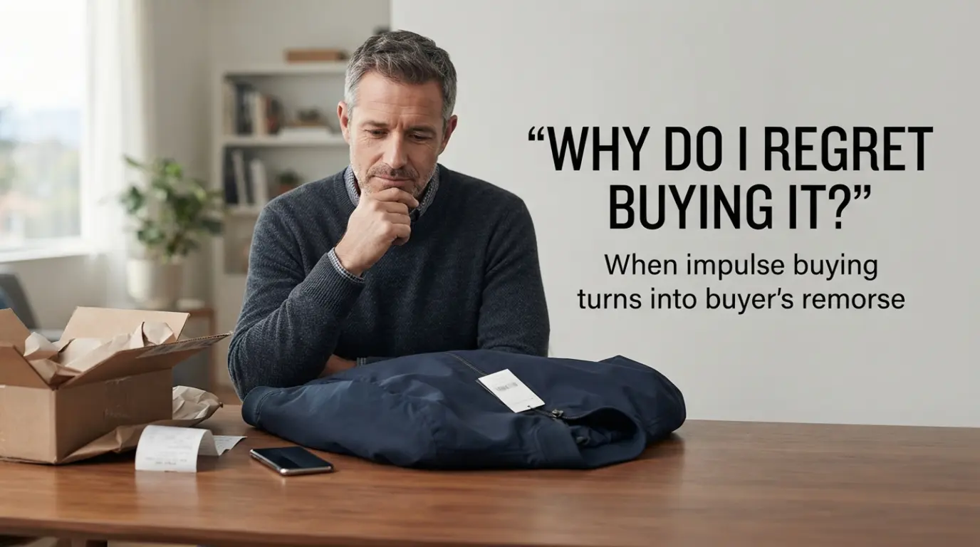 Why Do We Regret Some Impulse Purchases? - Mindful Spending & Impulse Buying Illustration